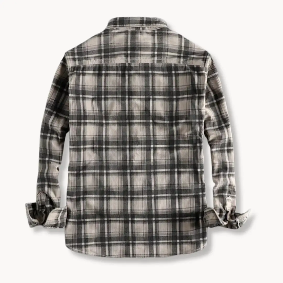 Retro Plaid Corduroy - Flannel Shirt CAAYWORLD