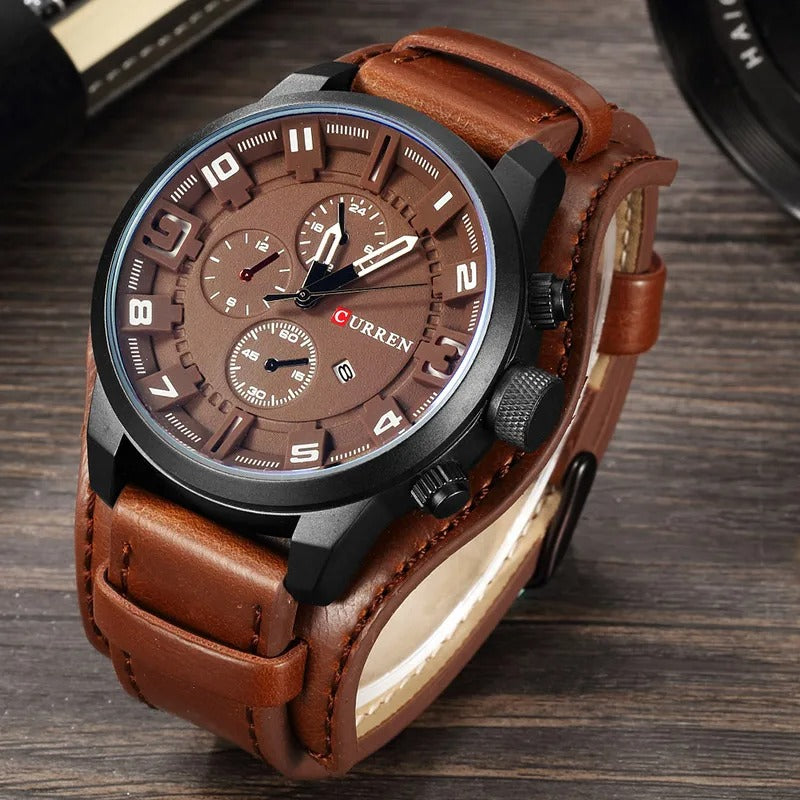 Revincio - Stainless Steel Black Dial Chronograph Watch CAAYWORLD MEN