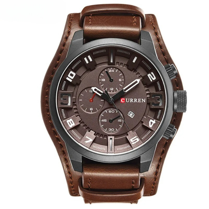 Revincio - Stainless Steel Black Dial Chronograph Watch CAAYWORLD MEN