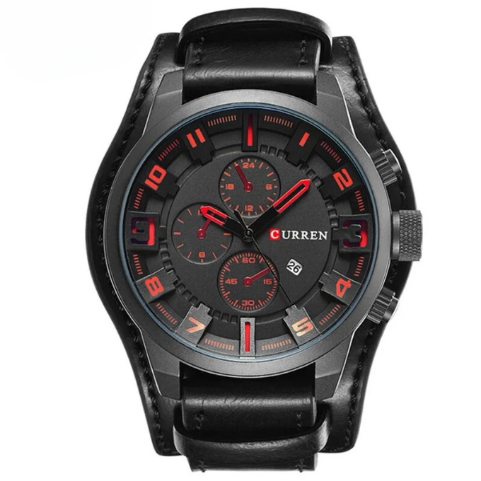 Revincio - Stainless Steel Black Dial Chronograph Watch CAAYWORLD MEN