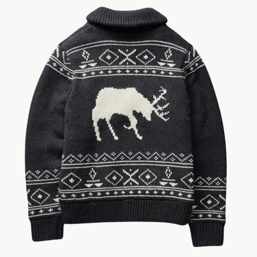 Ribbed Knit Casual - Sweater Jacket CASA LARO MEN