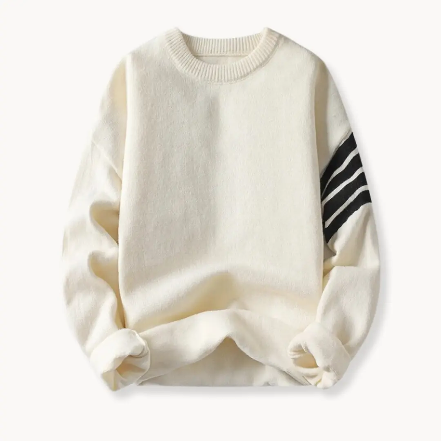 Ribbed Knit Crewneck - Sweater CAAYWORLD