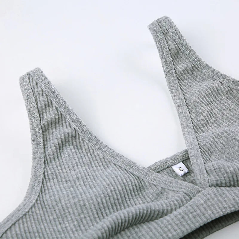Ribbed Knit Loungewear - Two-Piece Set CAAYWORLD