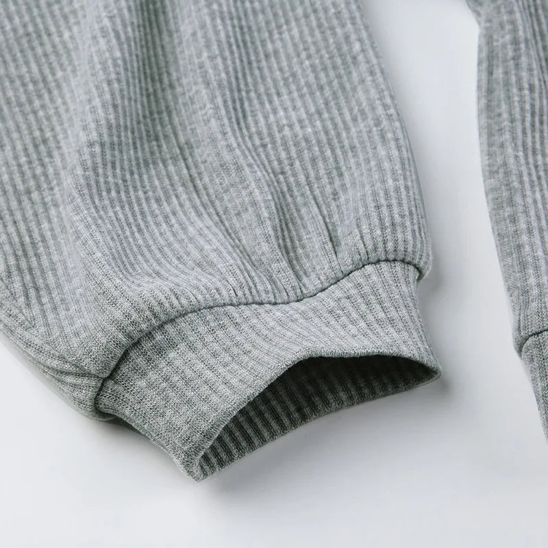 Ribbed Knit Loungewear - Two-Piece Set CAAYWORLD
