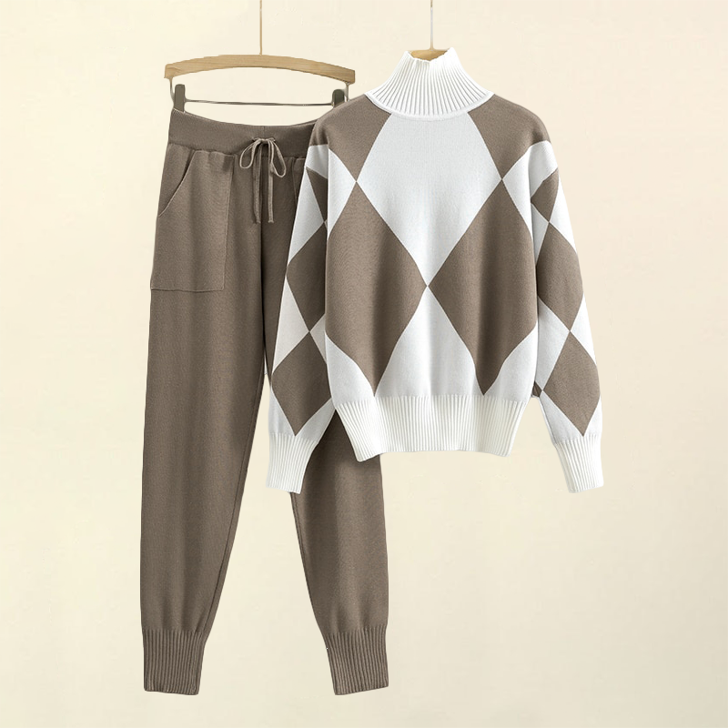 Ribbed Knit Two-Piece - Two-Piece Set CAAYWORLD
