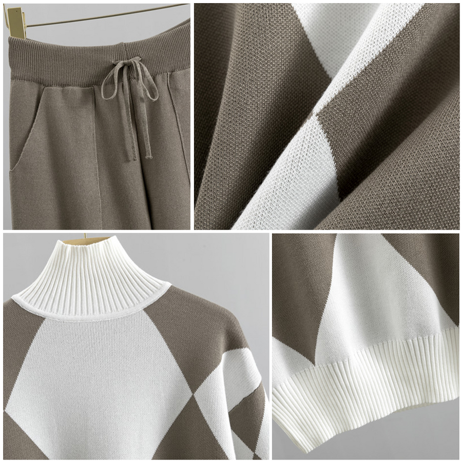 Ribbed Knit Two-Piece - Two-Piece Set CAAYWORLD