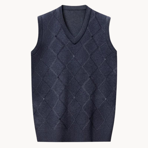 Ribbed Knit Vest - Sweater CAAYWORLD MEN