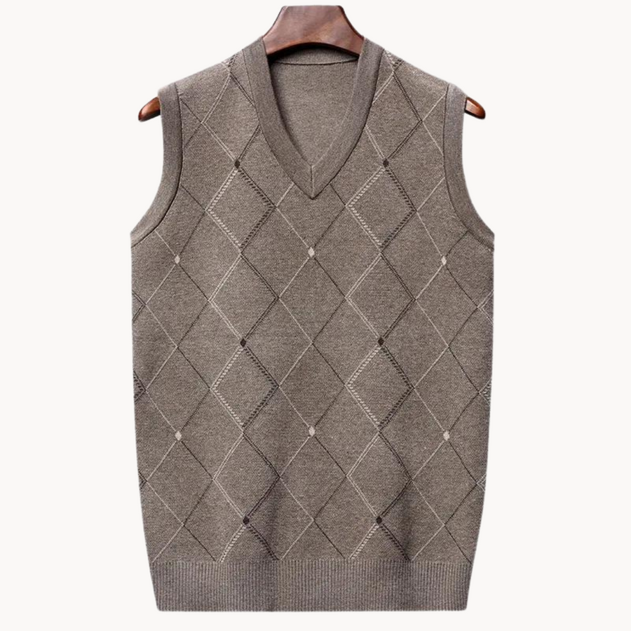 Ribbed Knit Vest - Sweater CAAYWORLD MEN