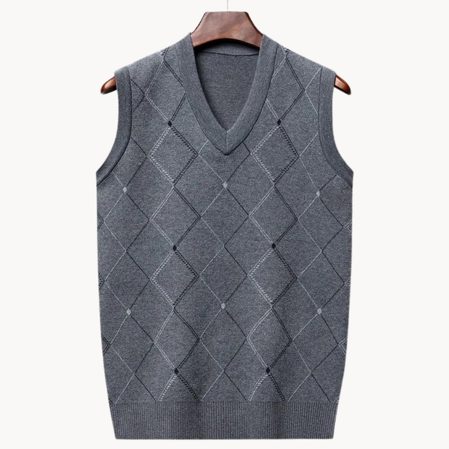Ribbed Knit Vest - Sweater CAAYWORLD MEN