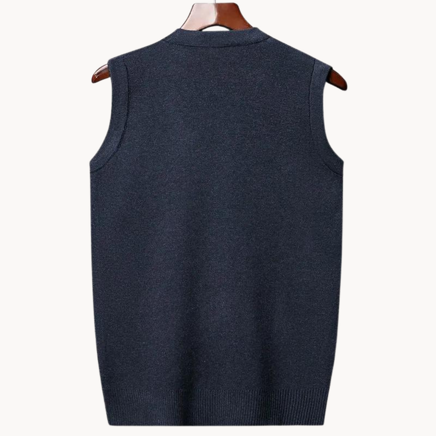 Ribbed Knit Vest - Sweater CAAYWORLD MEN