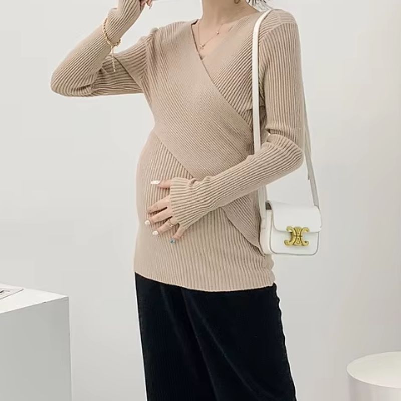 Ribbed Maternity Pullover - Sweater CAAYWORLD