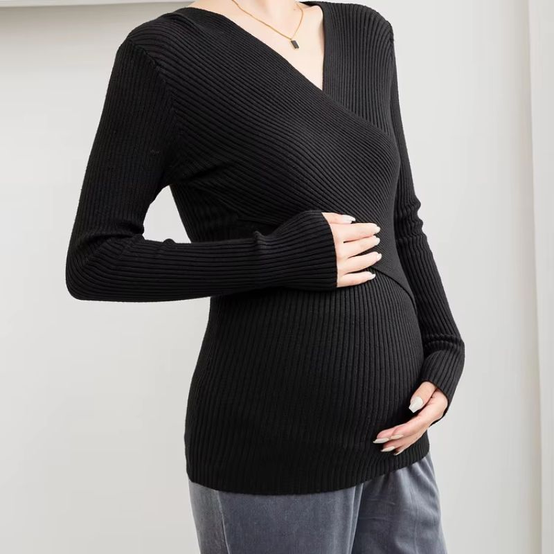 Ribbed Maternity Pullover - Sweater CAAYWORLD