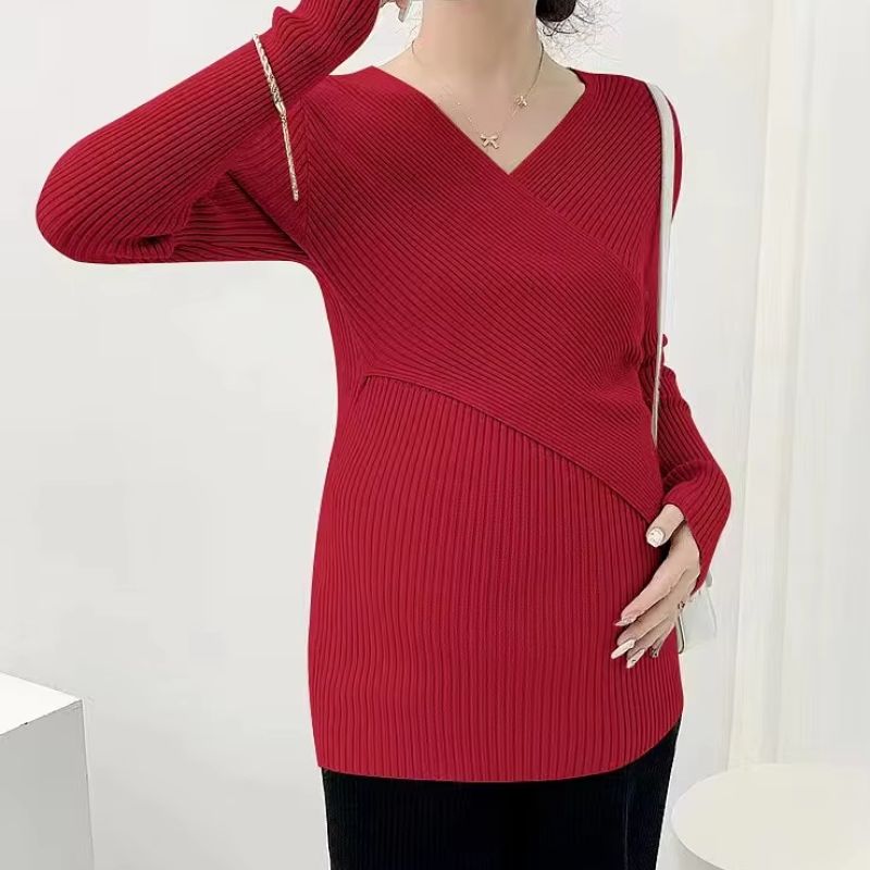 Ribbed Maternity Pullover - Sweater CAAYWORLD