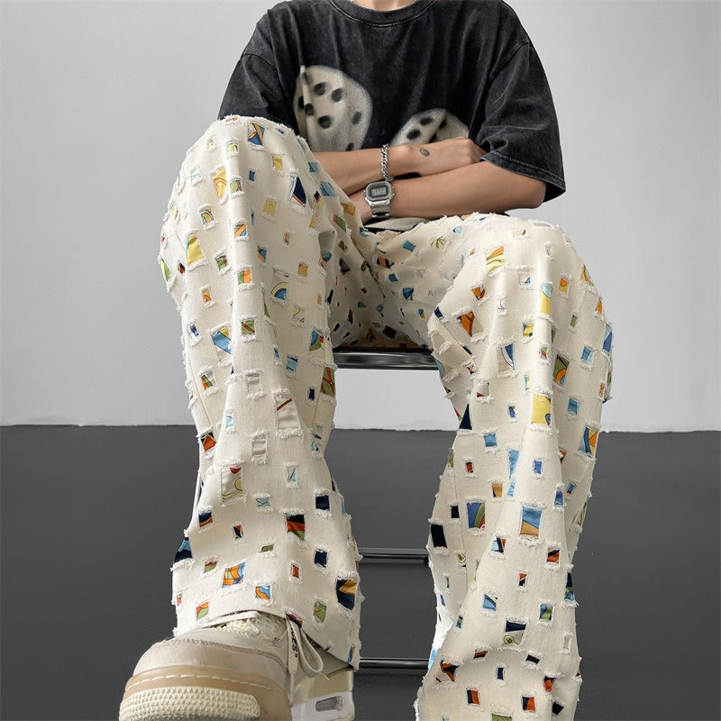 Ripped Patchwork - Pants CAAYWORLD MEN