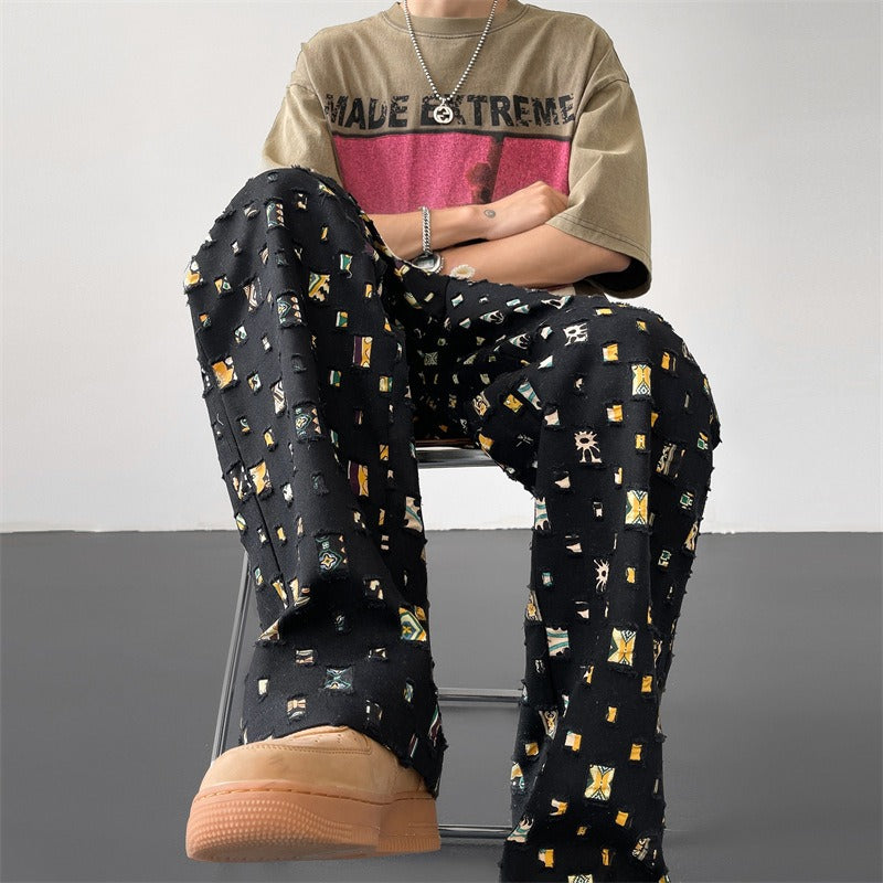 Ripped Patchwork - Pants CAAYWORLD MEN