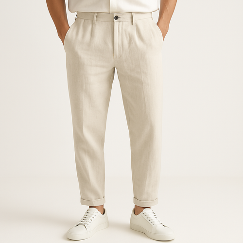 Riviera Linen Straight-Cut - Pants CAAYWORLD