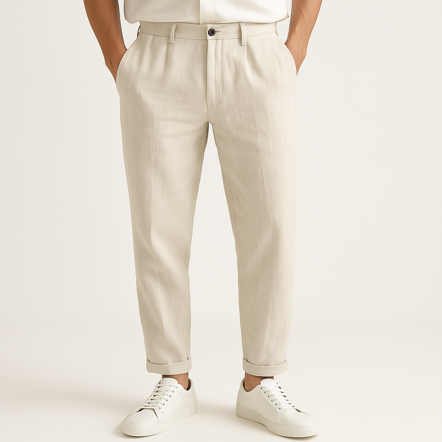 Riviera Linen Straight-Cut - Pants CAAYWORLD