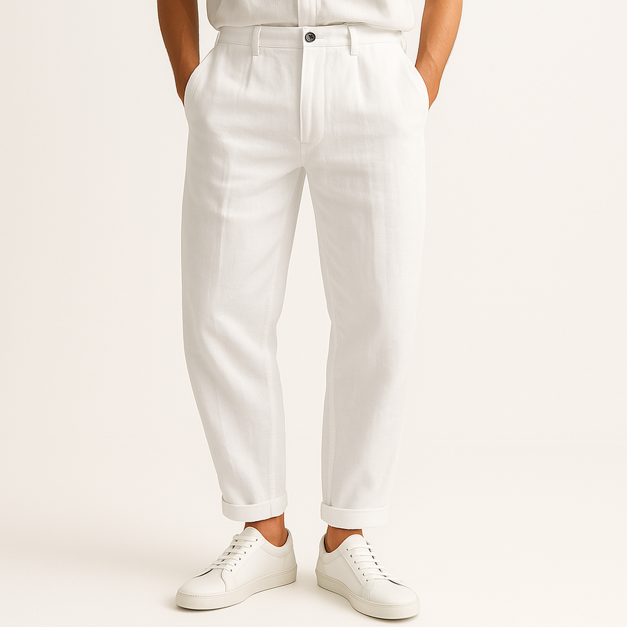 Riviera Linen Straight-Cut - Pants CAAYWORLD