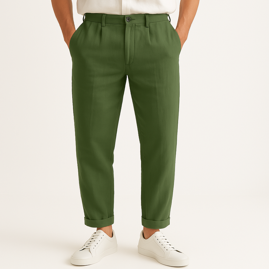 Riviera Linen Straight-Cut - Pants CAAYWORLD