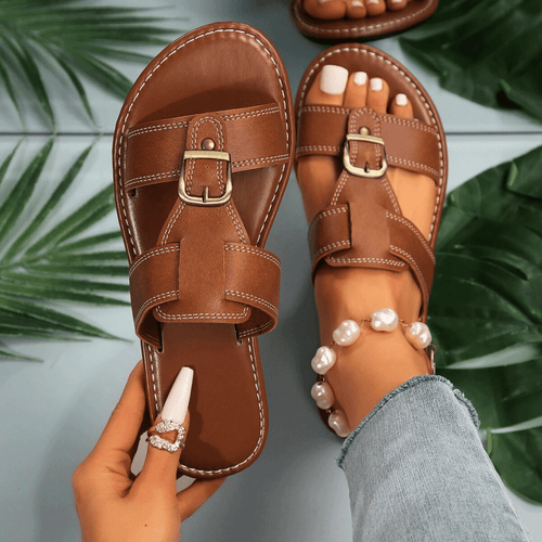Roma Buckle Strap - Sandals CAAYWORLD