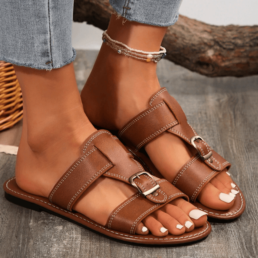 Roma Buckle Strap - Sandals CAAYWORLD