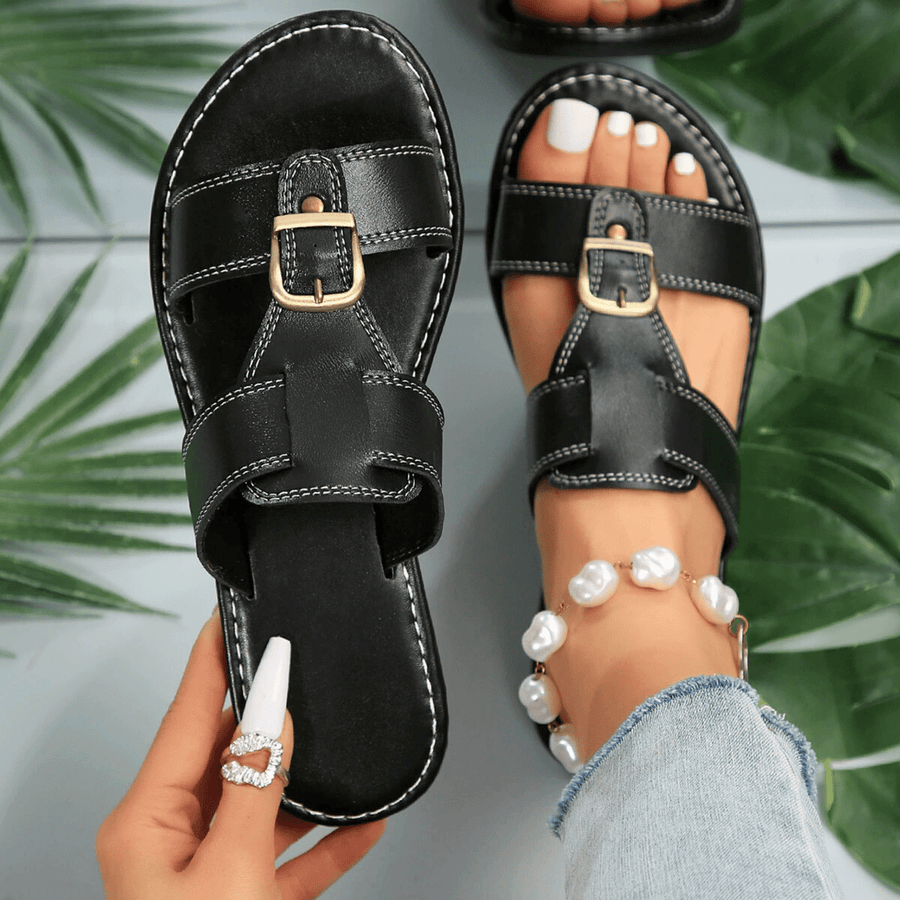 Roma Buckle Strap - Sandals CAAYWORLD