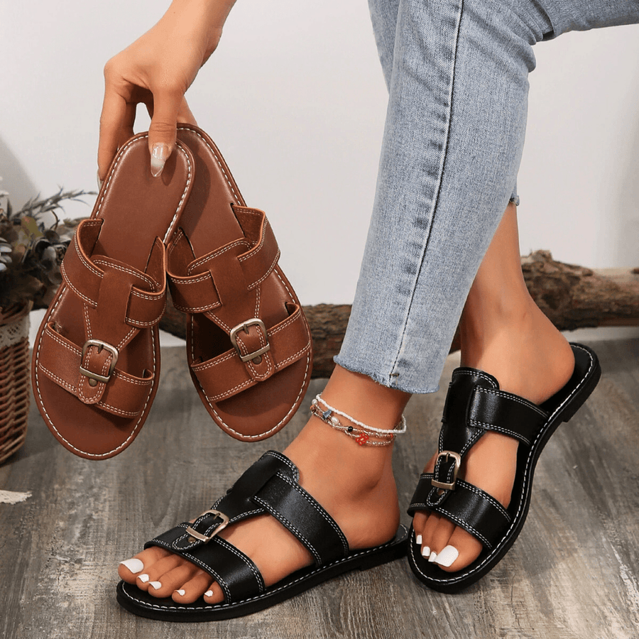 Roma Buckle Strap - Sandals CAAYWORLD