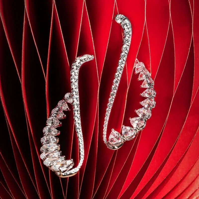 Round Cut White Sapphire Necklace & Earrings Set shineofdiamond