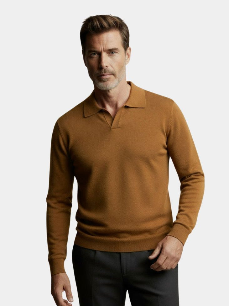 Royal Comfort Long Sleeve Polo - CAAYWORLD CAAYWORLD