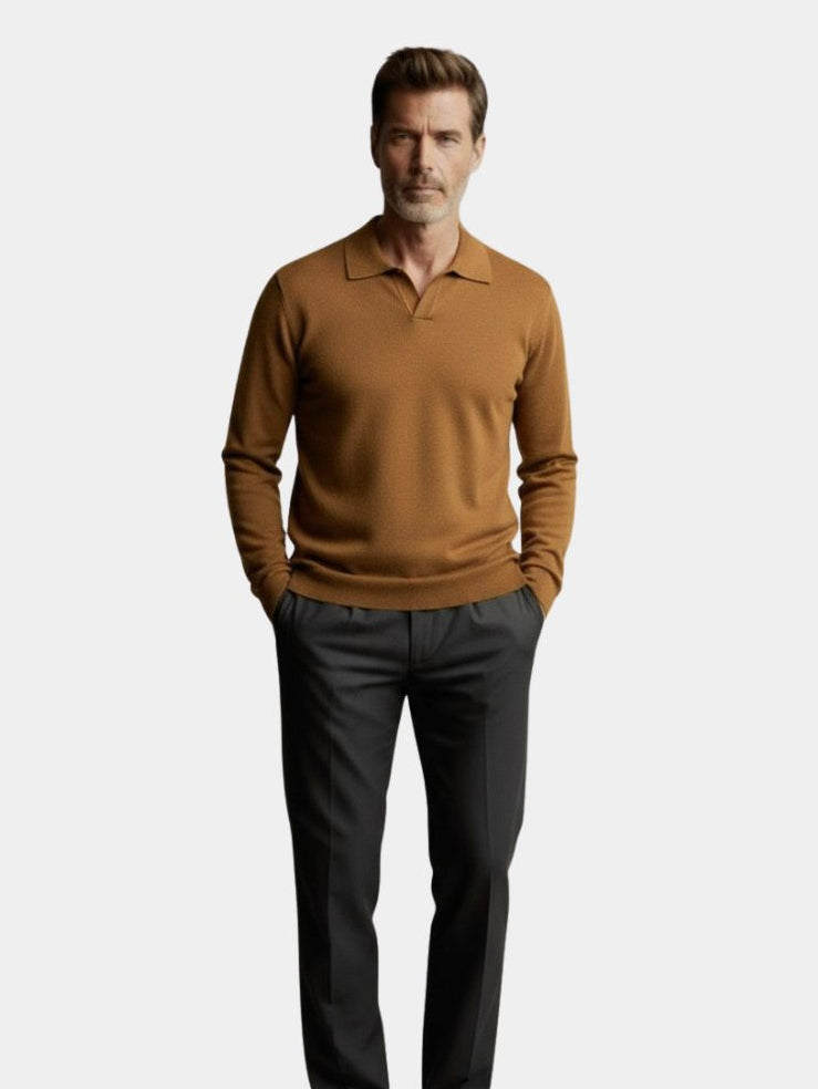 Royal Comfort Long Sleeve Polo - CAAYWORLD CAAYWORLD