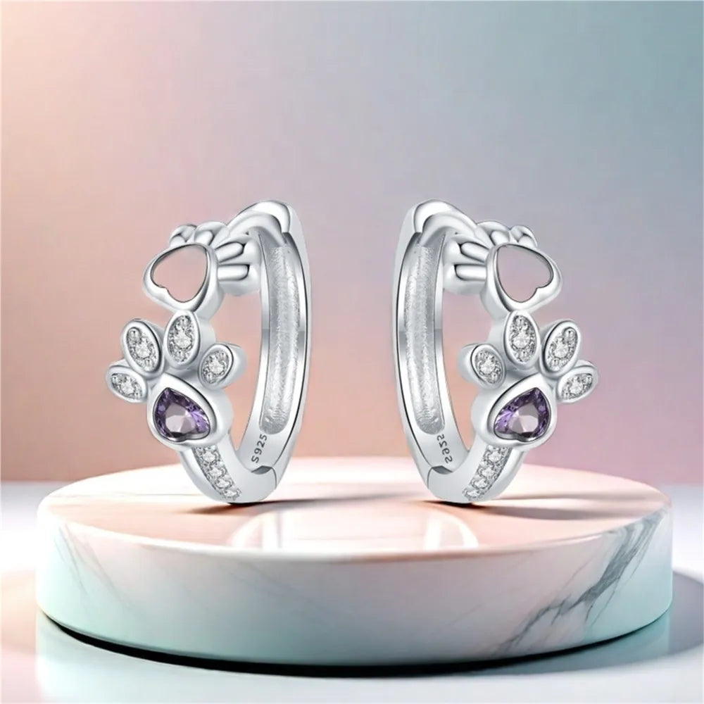 Emery™ | Paw Heart Huggie Earrings