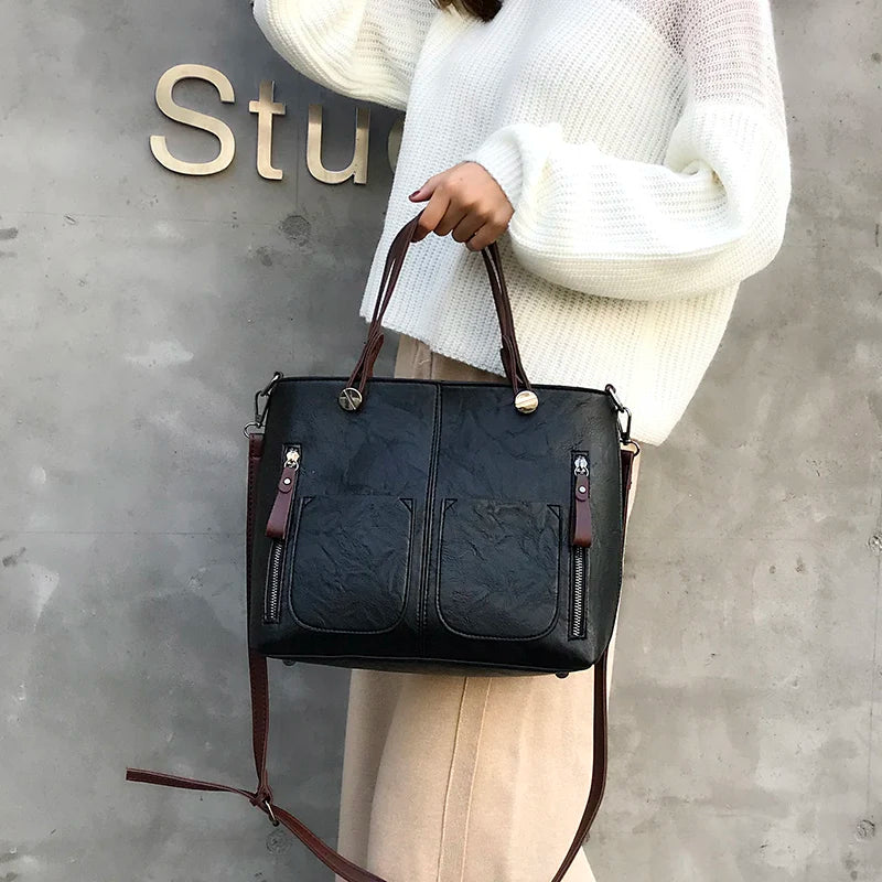 Nancy™ | Leather Bag with Timeless Elegance