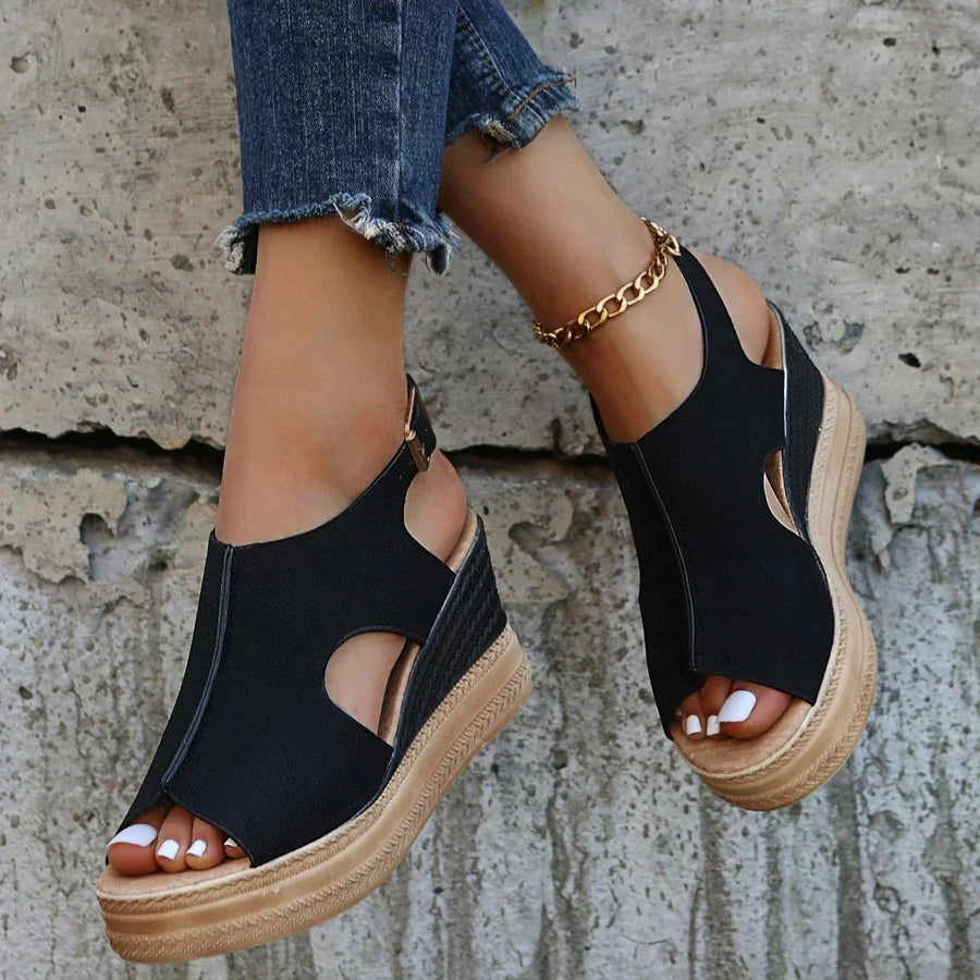 Adalynn™ | Metallic Wedge Sandals