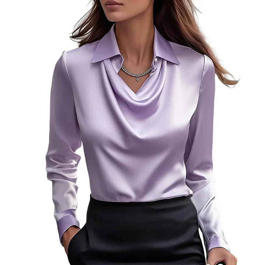 Satin Neckline - Top CAAYWORLD