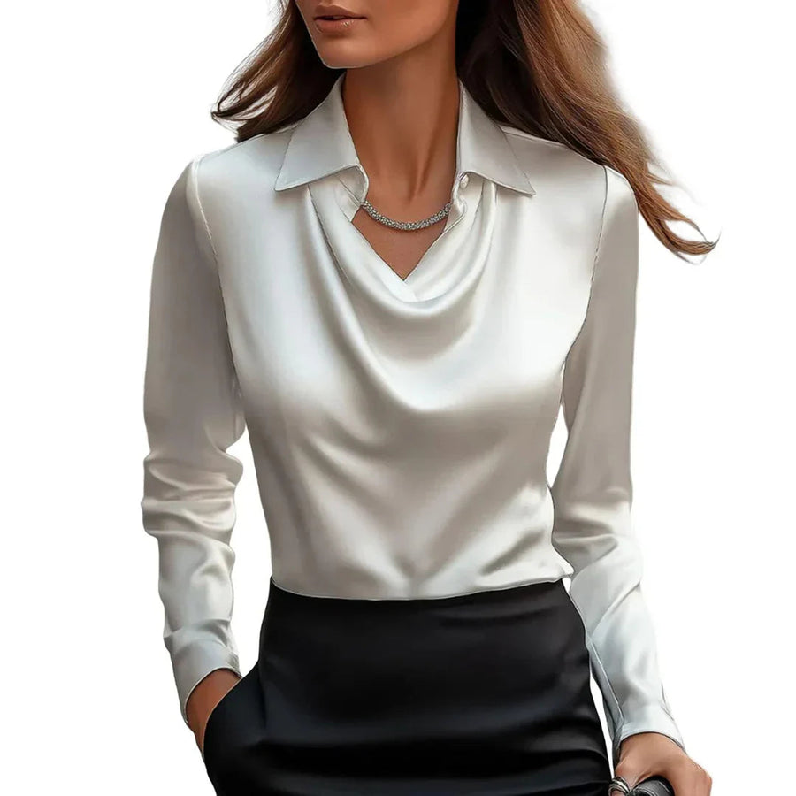 Satin Neckline - Top CAAYWORLD