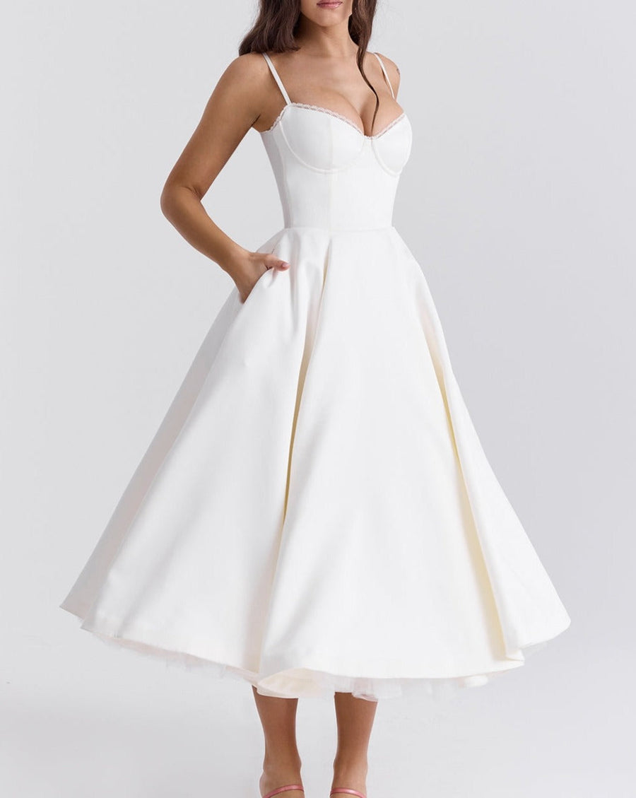Satin Slip Verona Bellezza - Midi Dress CAAYWORLD