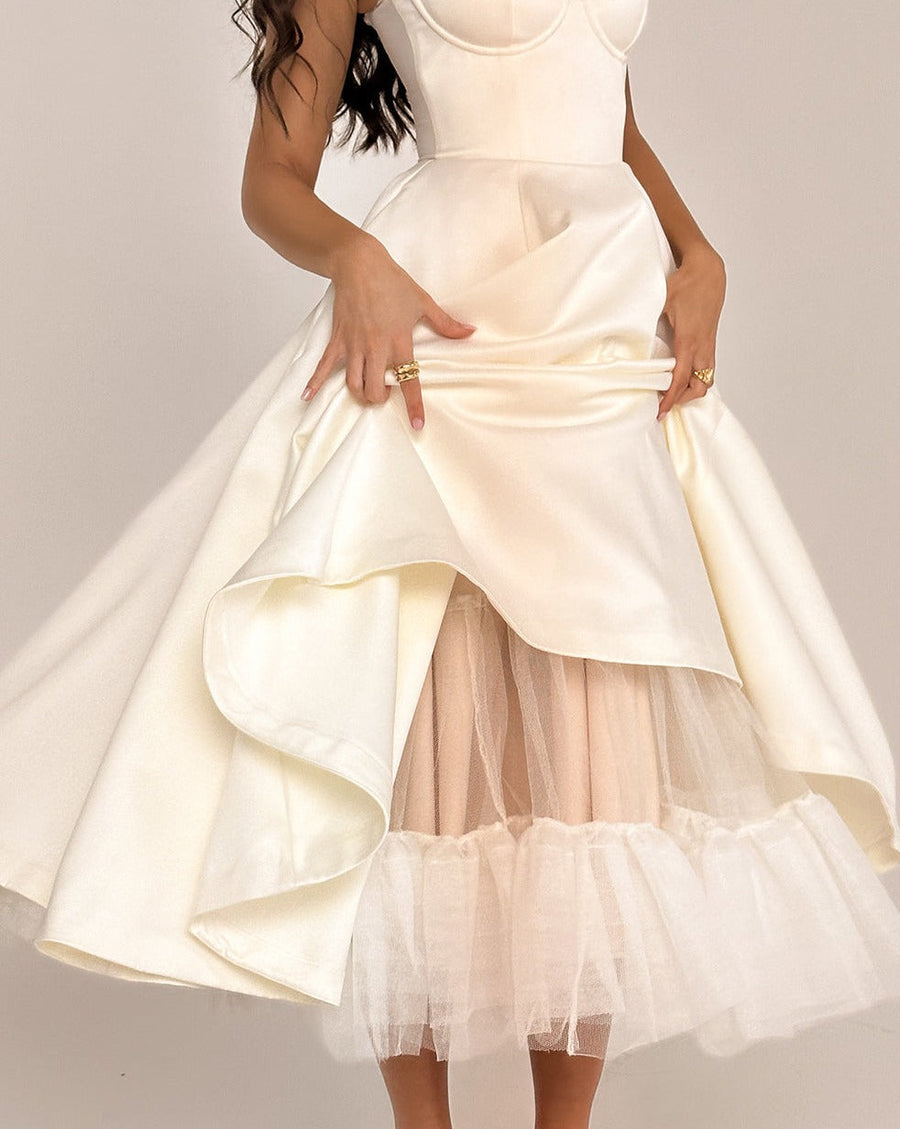 Satin Slip Verona Bellezza - Midi Dress CAAYWORLD