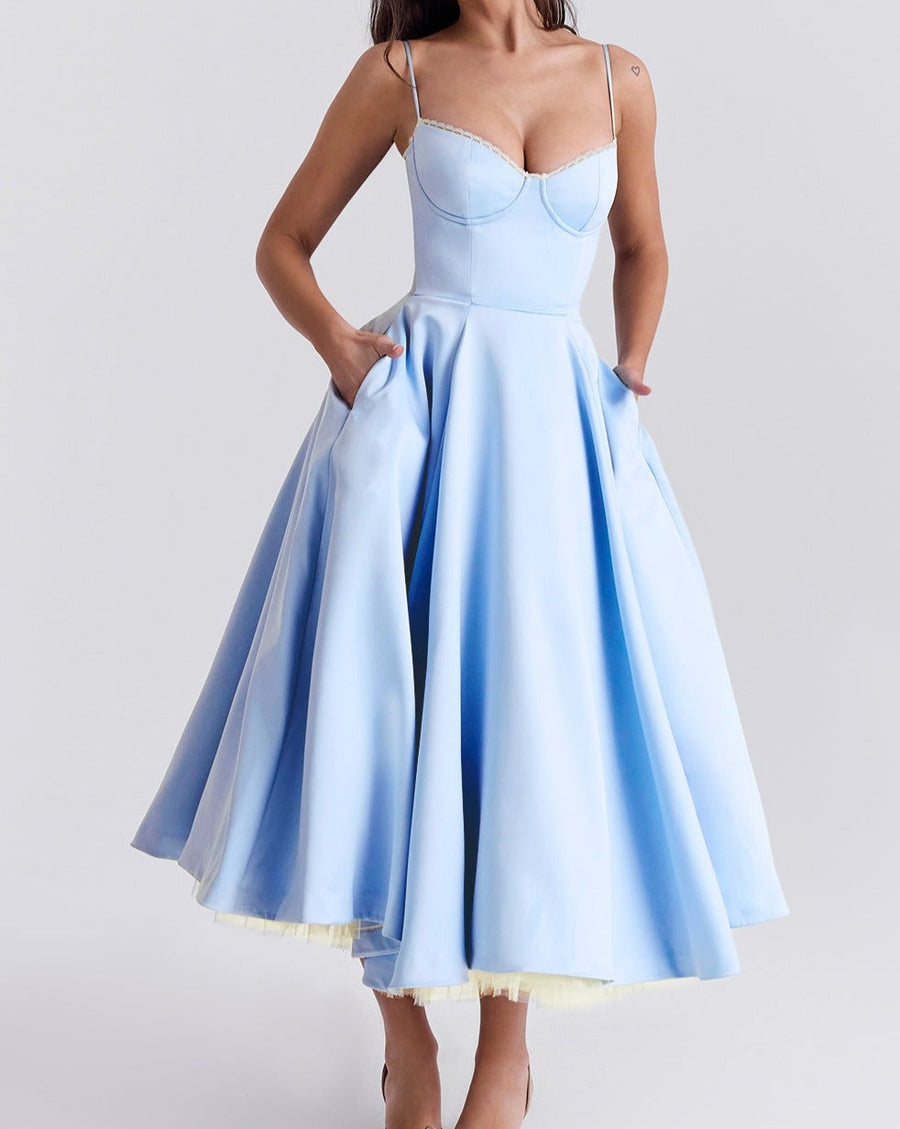 Satin Slip Verona Bellezza - Midi Dress CAAYWORLD