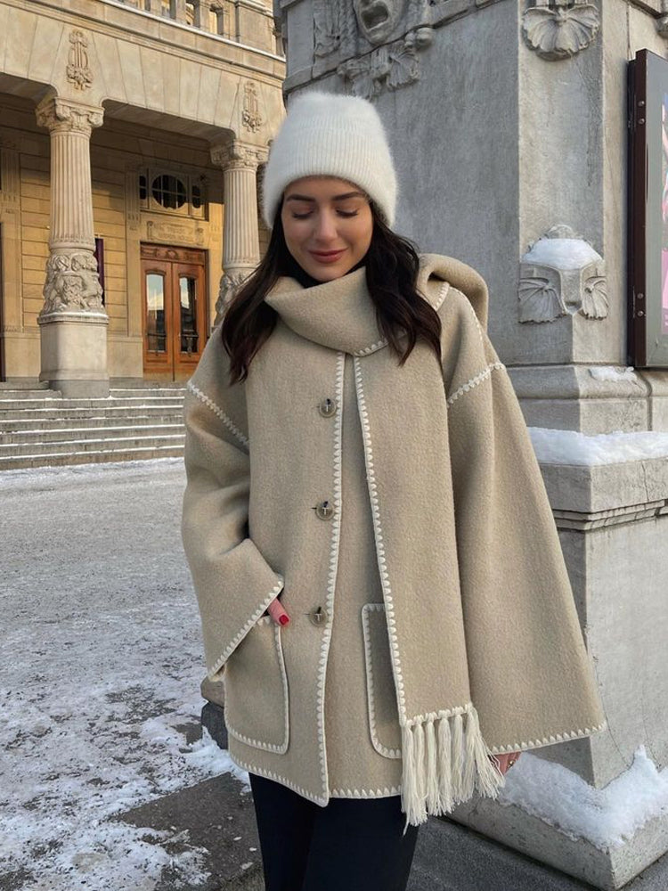 Scarf Collar - Coat CAAYWORLD