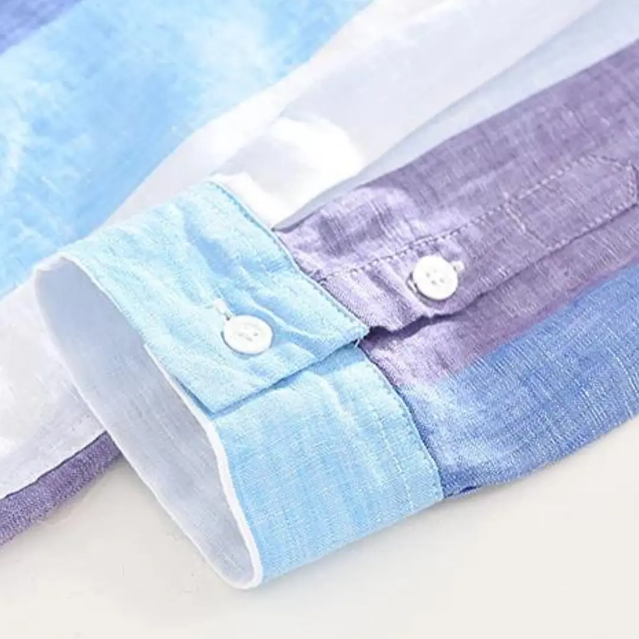 Seascape Stripe Linen Button-Down - Shirt CAAYWORLD