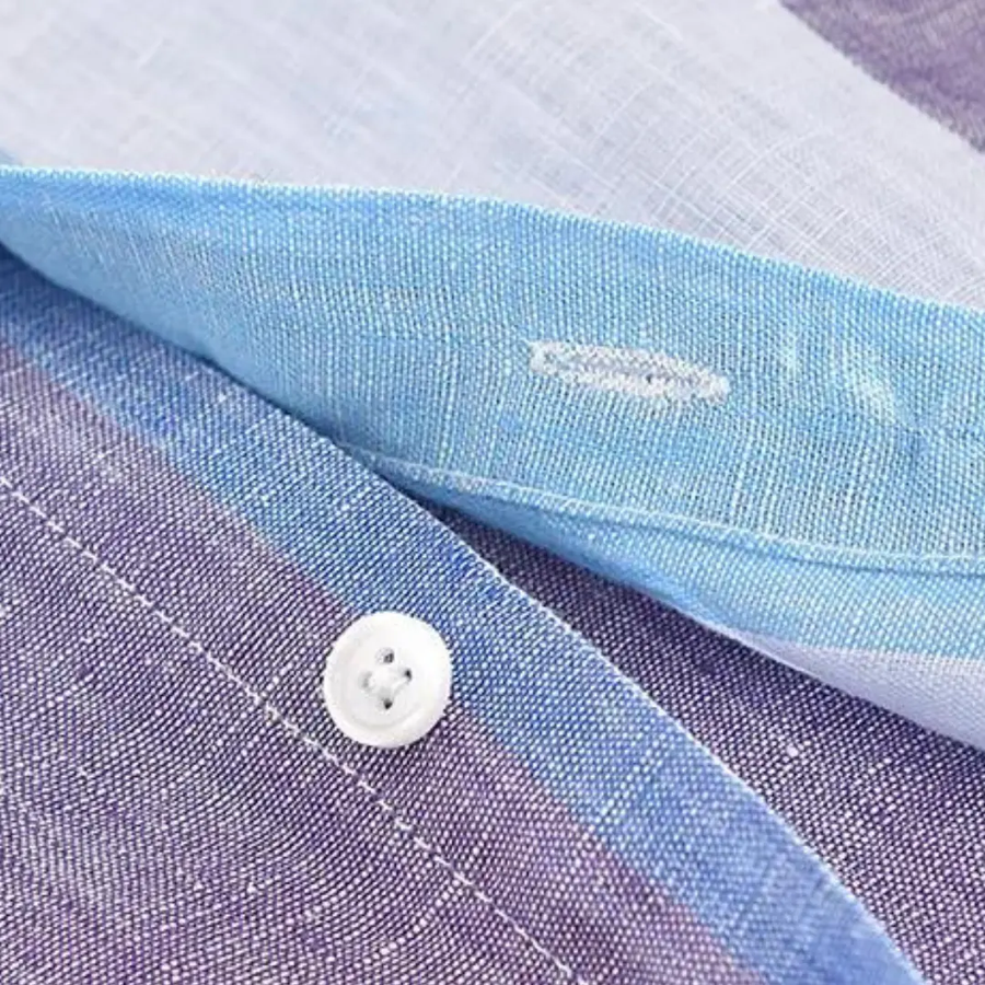 Seascape Stripe Linen Button-Down - Shirt CAAYWORLD