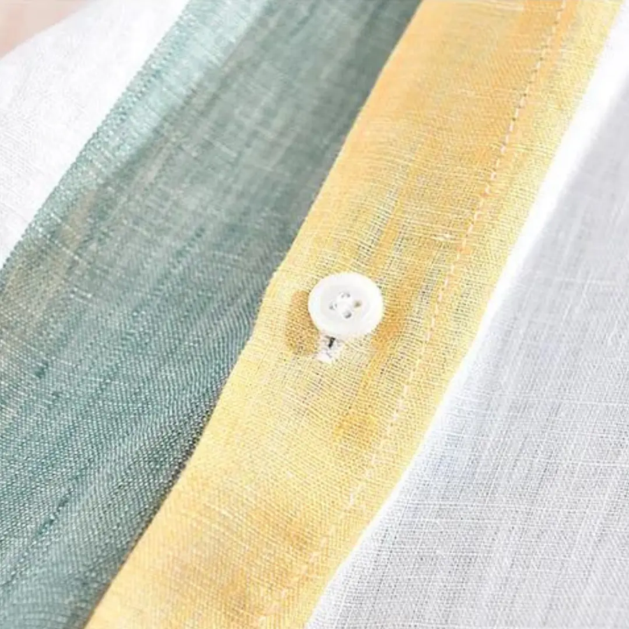 Seascape Stripe Linen Button-Down - Shirt CAAYWORLD