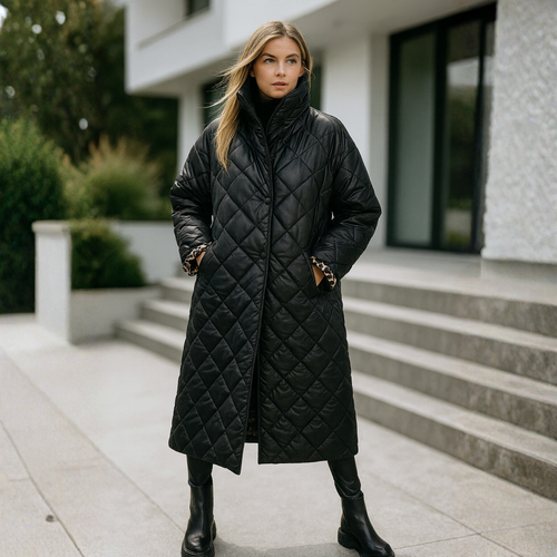 Shanaia - Quilted Coat with Leopard Lining CAAYWORLD WOMEN