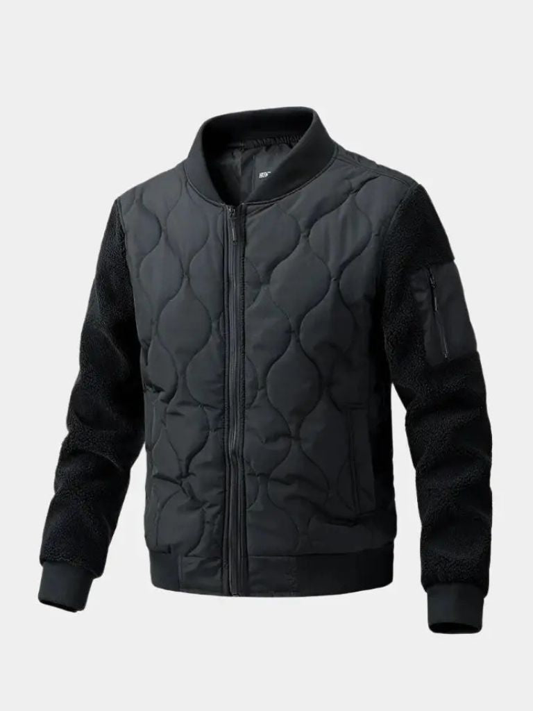 Sherpa Sleeves Padded Bomber Jacket - CAAYWORLD CAAYWORLD