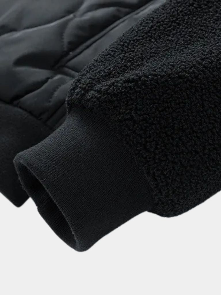 Sherpa Sleeves Padded Bomber Jacket - CAAYWORLD CAAYWORLD