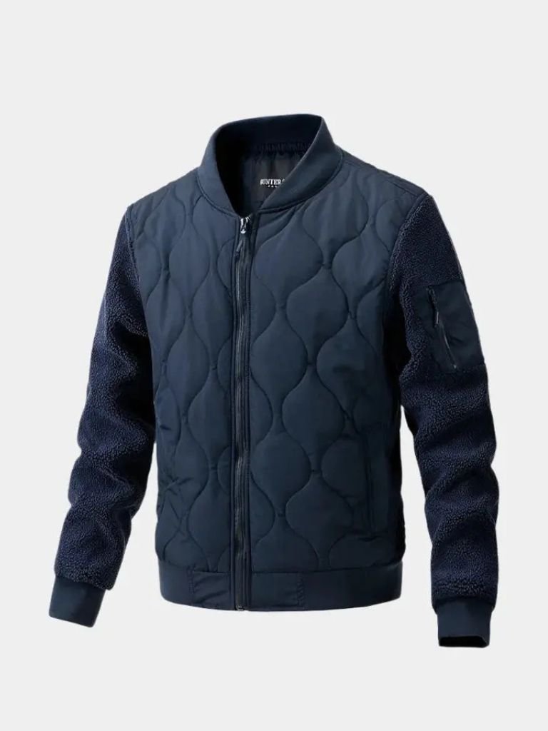 Sherpa Sleeves Padded Bomber Jacket - CAAYWORLD CAAYWORLD