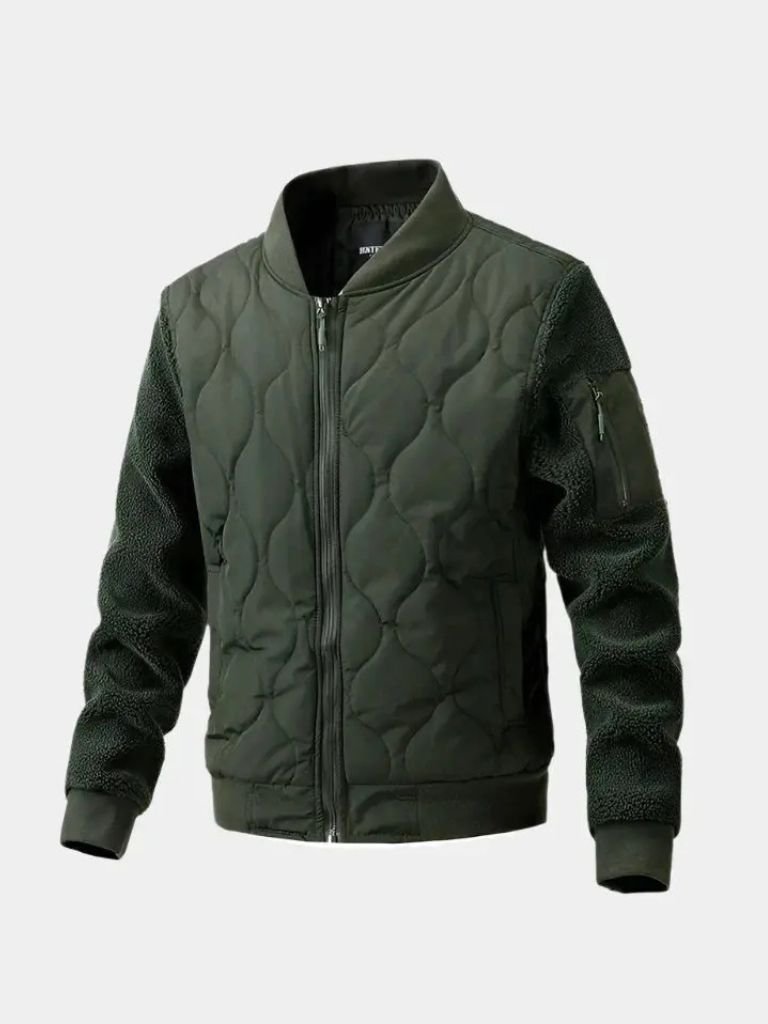 Sherpa Sleeves Padded Bomber Jacket - CAAYWORLD CAAYWORLD