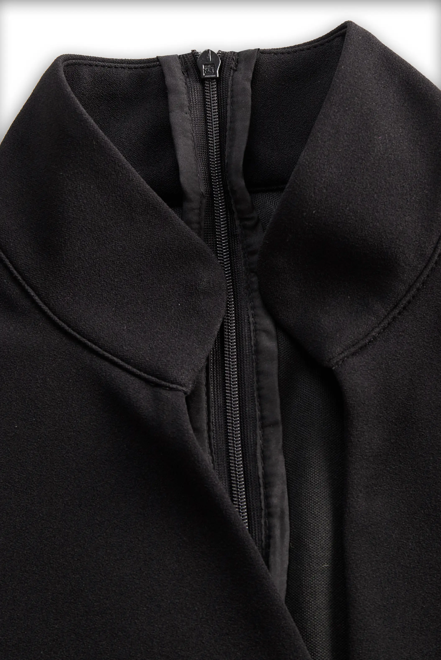 Sleek Black Belted Mandarin Collar Sheath - Midi Dress CAAYWORLD