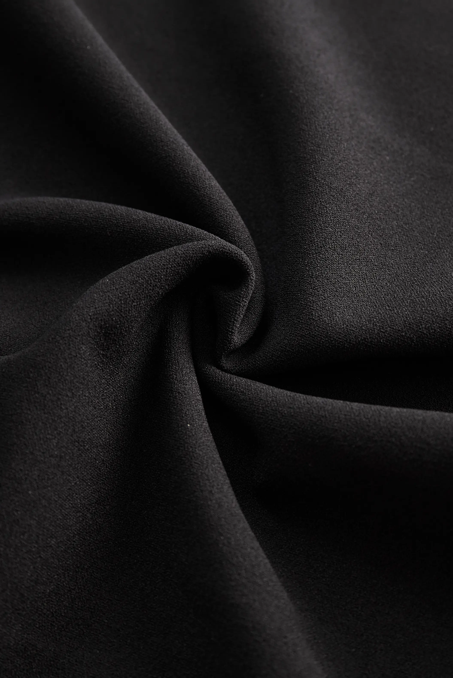 Sleek Black Belted Mandarin Collar Sheath - Midi Dress CAAYWORLD