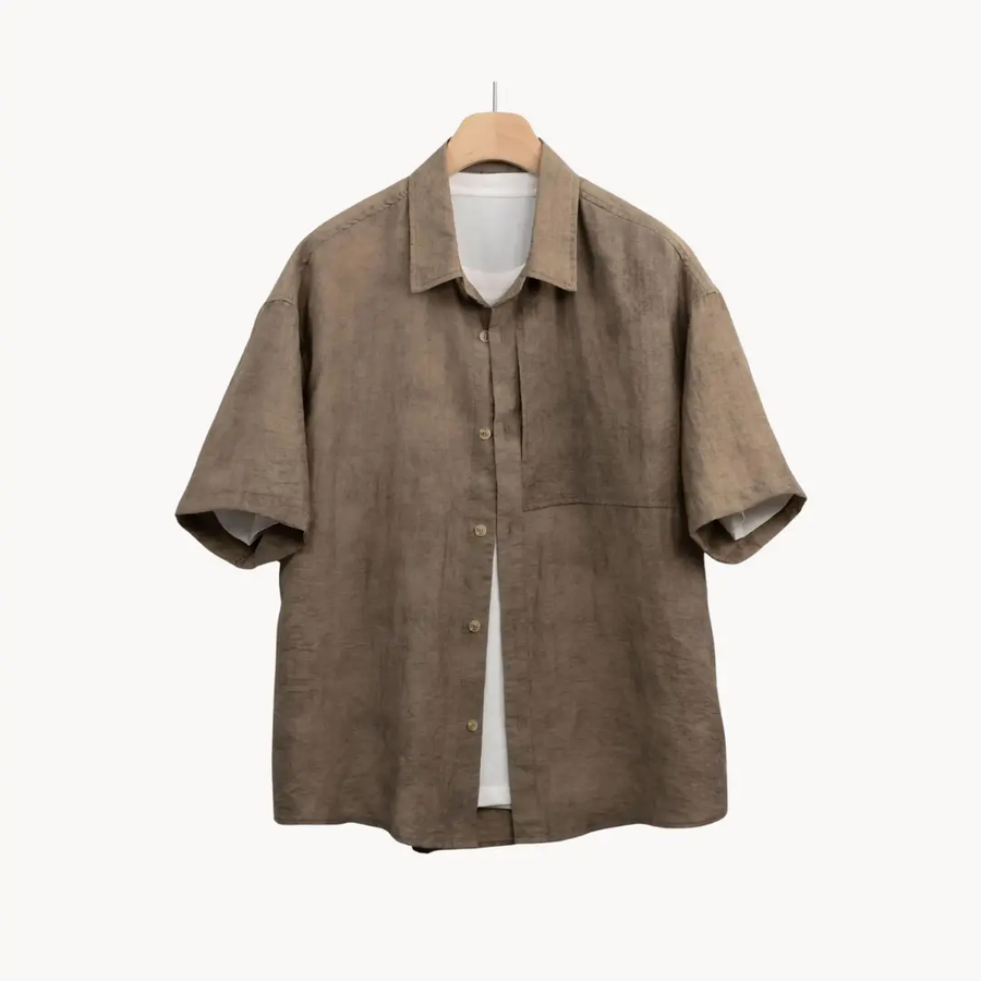 Soft Linen Camp Collar - Shirt CAAYWORLD